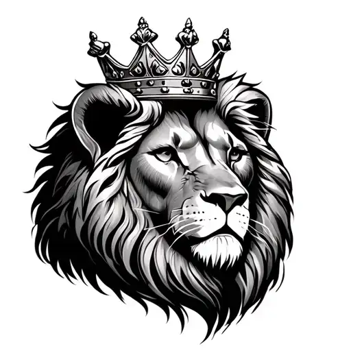 Lion Wearing A Crown