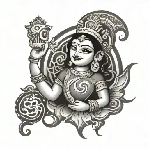 Kumari With Om Symbol