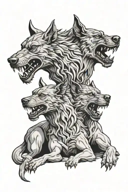 Hellhound Cerberus Three Headed Dog
