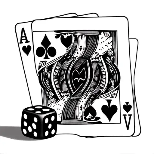 Playing Cards And Dice Set