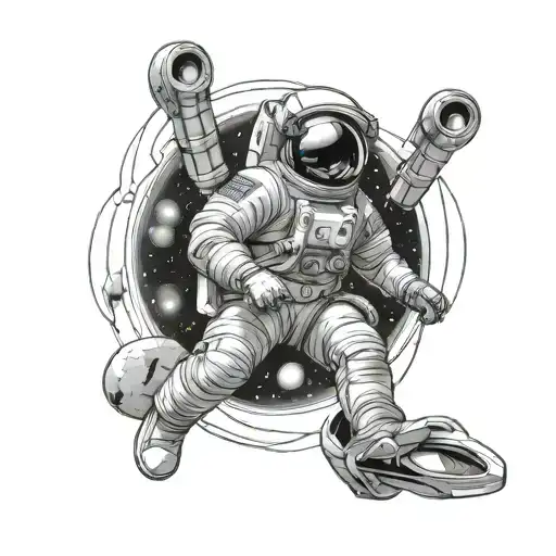 Astronaut Floating