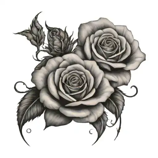 2 Shaded Roses Together Tiger's Eyes