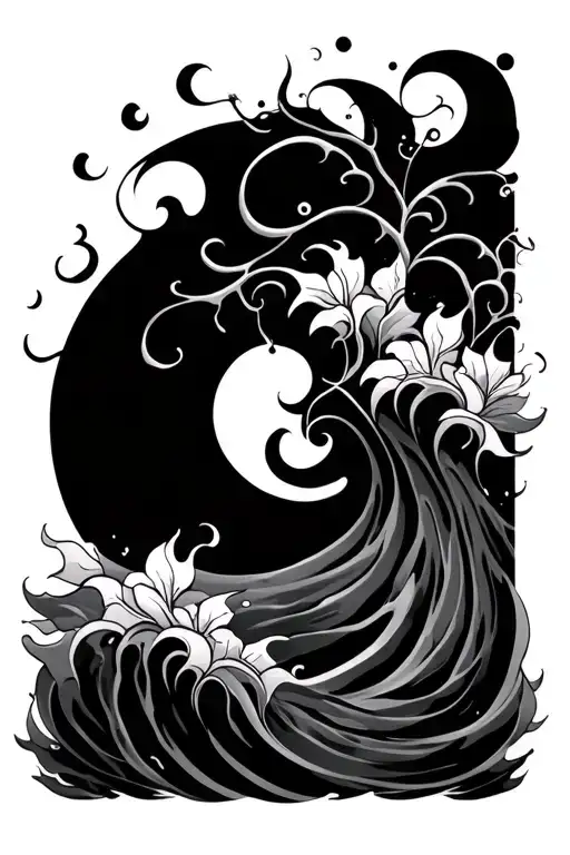 Ocean Waves And Vines