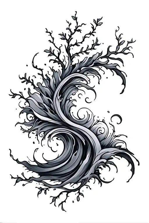 Ocean Waves Turning Into Vines