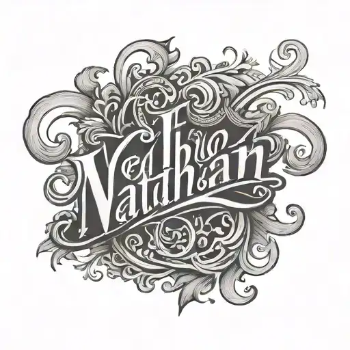 Logo Design For The Word Nathan