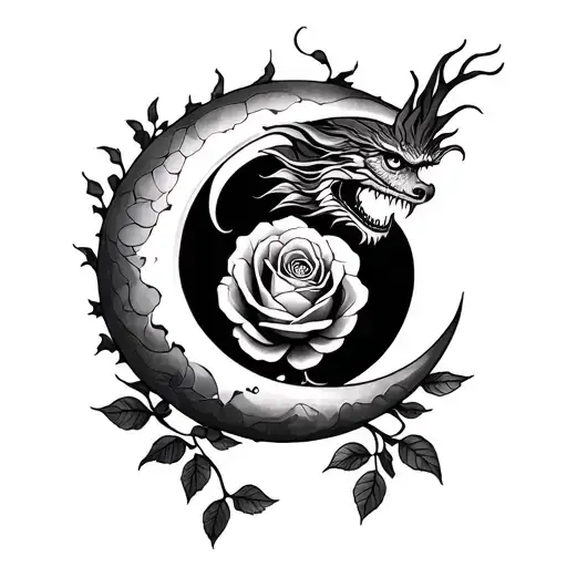 Rosa And Moon And Dragon