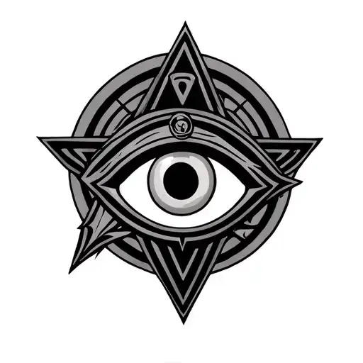 Cancer Sign In The Hexagram Of Solomon With Horus Eye Shield