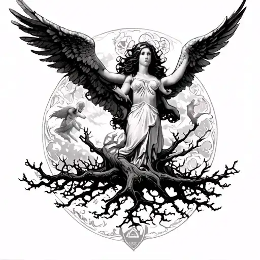 Poison Tree And Angels Flying With Shading More Line Work