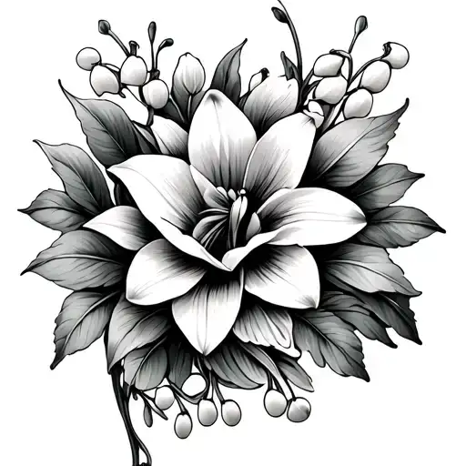 Holy Flower And Lily Of The Valley Flower Barcelet