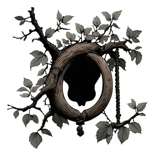 Judas Tree Branch And Gallows