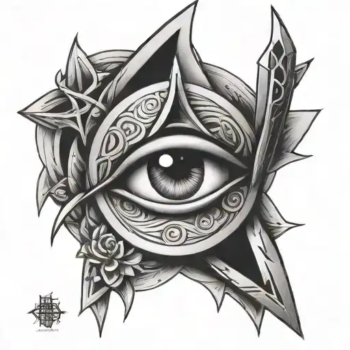 Kunai And Eye Inside