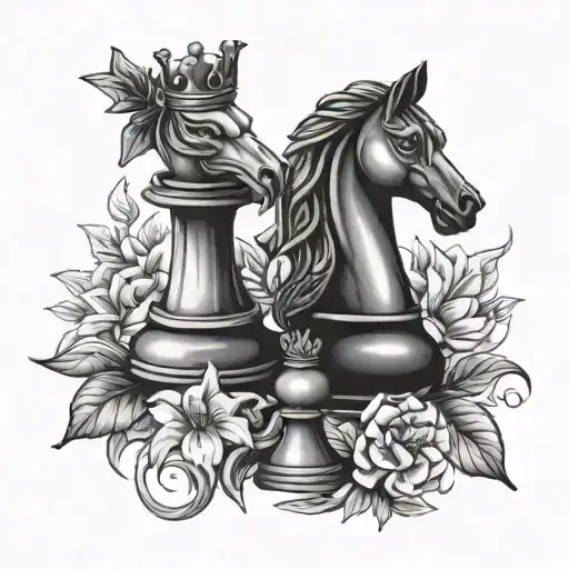 Rook Chess Piece Lily And Penelope Flowers Intertwined