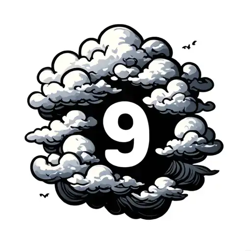 Cloud With A Hidden 9 In It