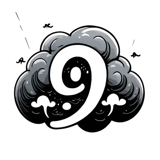 Cute Cloud With A Hidden 9 In It Not Openly Visible
