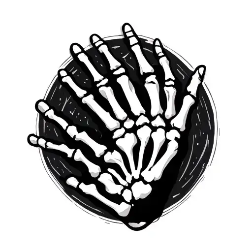 Skeleton Hand Print