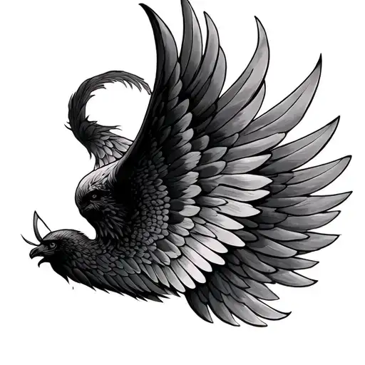 A Full Sleeve With An Existing Wing Tattoo Design
