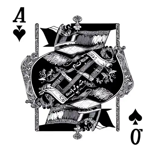 King And Queen Cards Forming The Shape