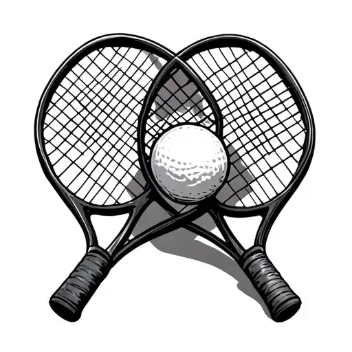 Tennis Racket And Ball