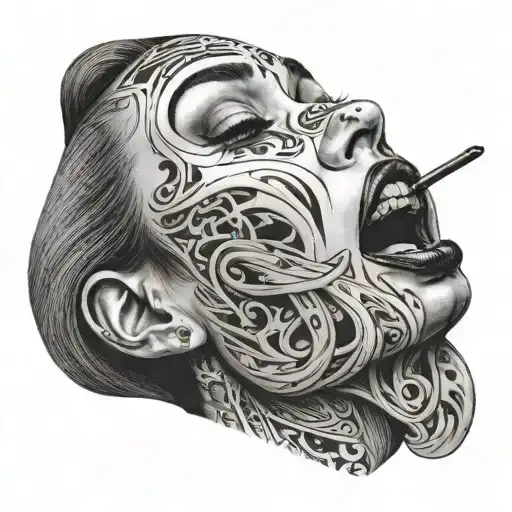 Woman With Gag In Her Mouth