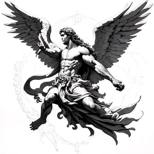 Archangel Michael Defeating