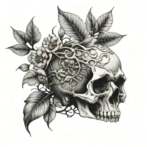 Skull And Nature