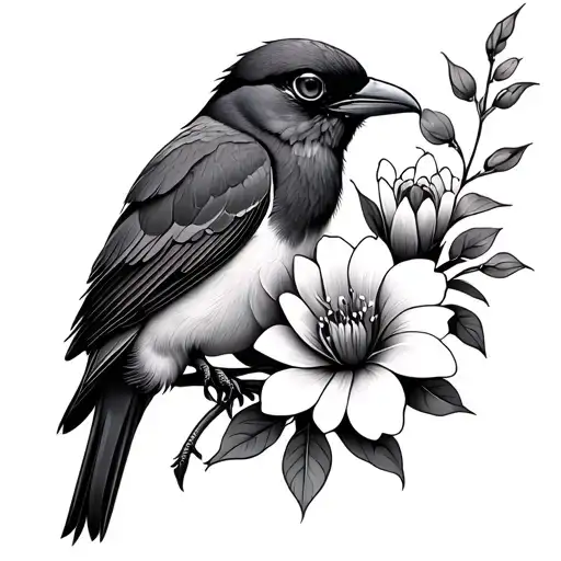 A Bird A Face And A Flower