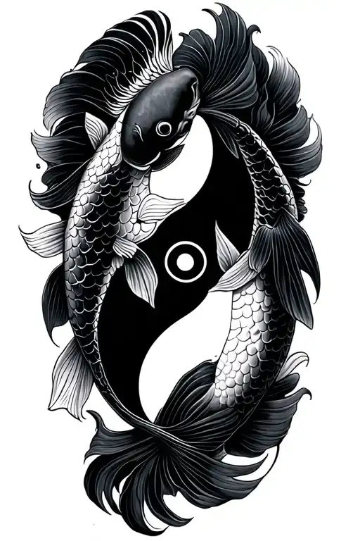 Yin Yang Koi Fish