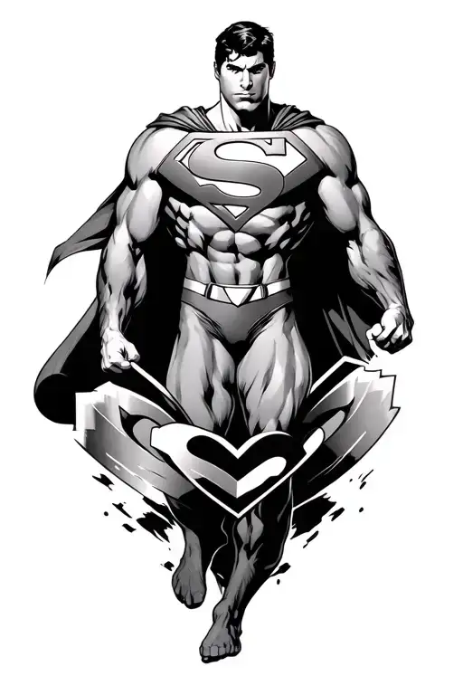 Superman Lifting The Superman Logo