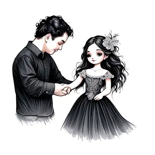 Father Daughter Holding Hands