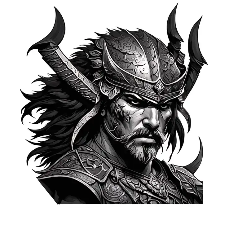 Warrior Tattoo Design