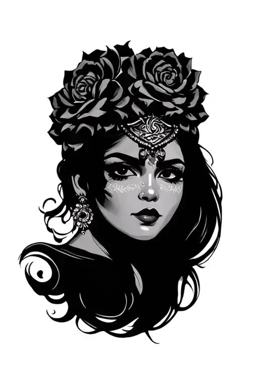 Girl Face Chicano Style