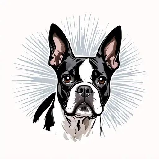 Boston Terrier Wood Nountain Trail