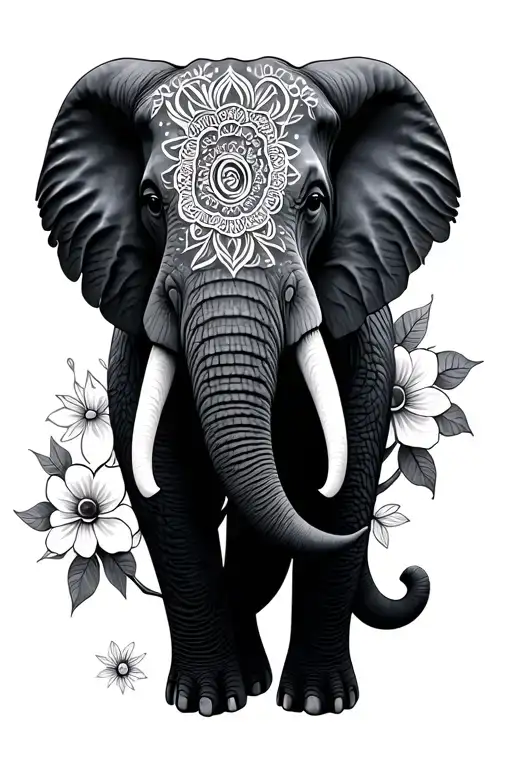 Elephanthead Mandala Flowers