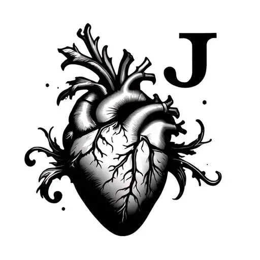 Heart With A J