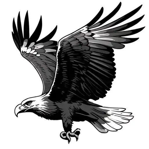 American Traditional Eagle Soaring