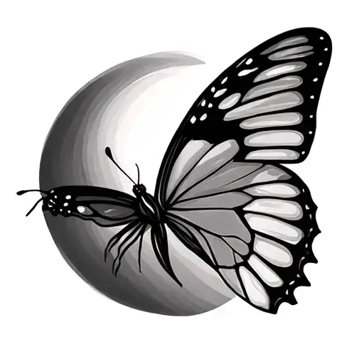 Butterfly With Semicolon As The Body