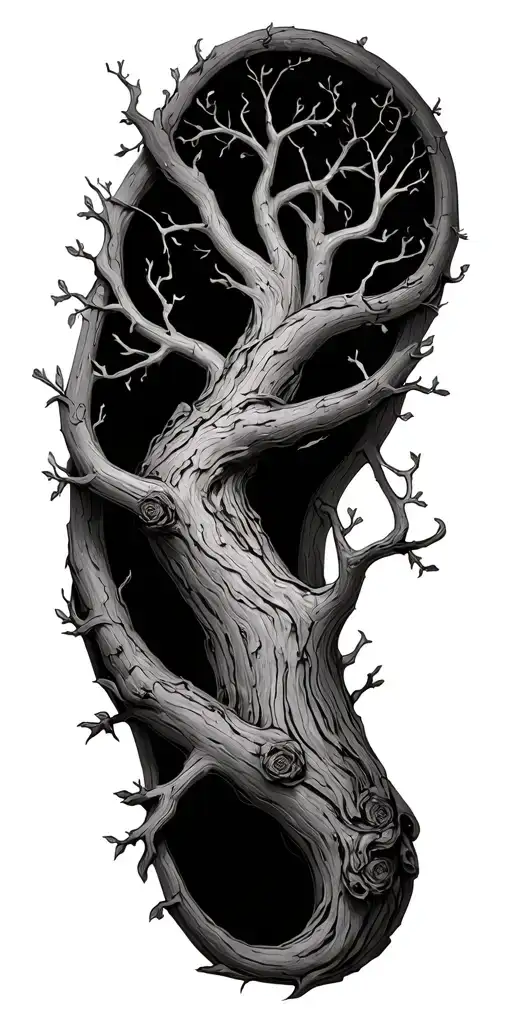 Oak Tree Intertwined