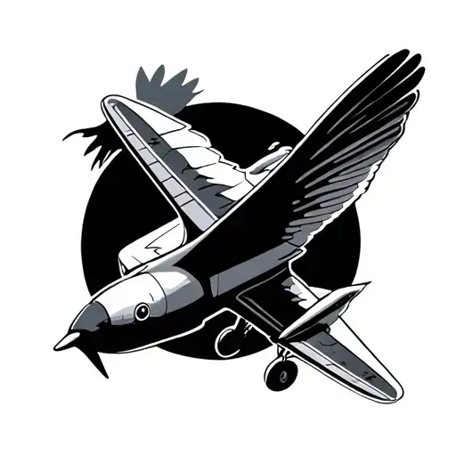 Bird Plane Flying In The Sky