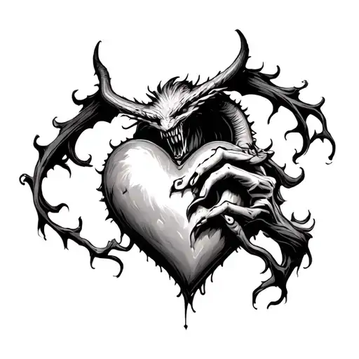Demon Eating A Heart