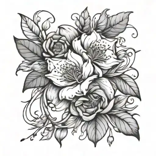 March And October Birth Flowers Intertwined