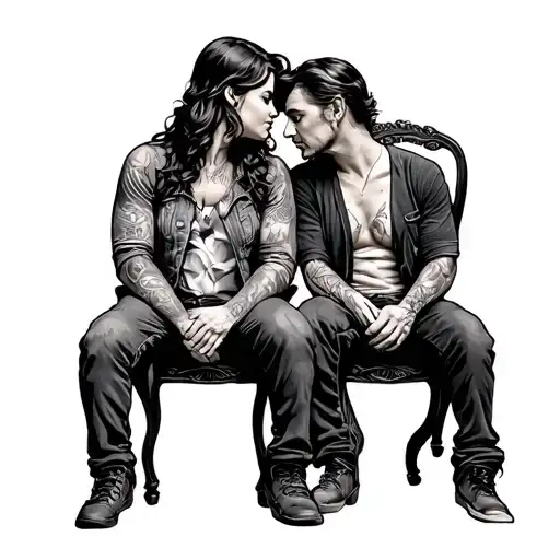 American And Britain Best Friends Sitting