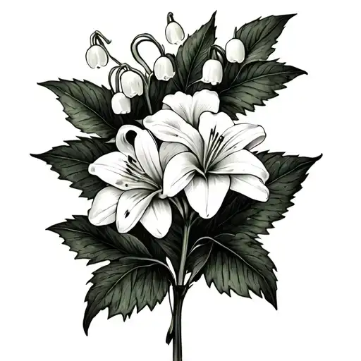 Lily Of The Valley And Hawthorn