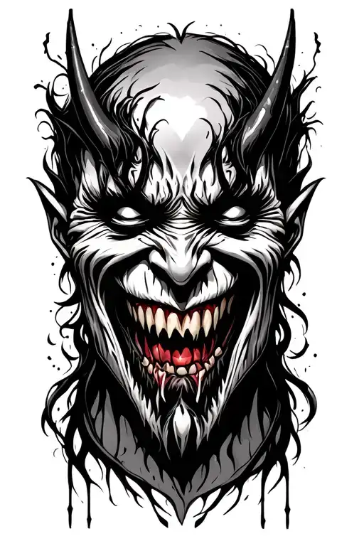 Demonic Faces Slight Smile