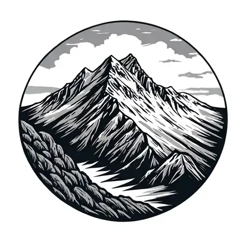 Scottish Munro Ben Nevis Outline