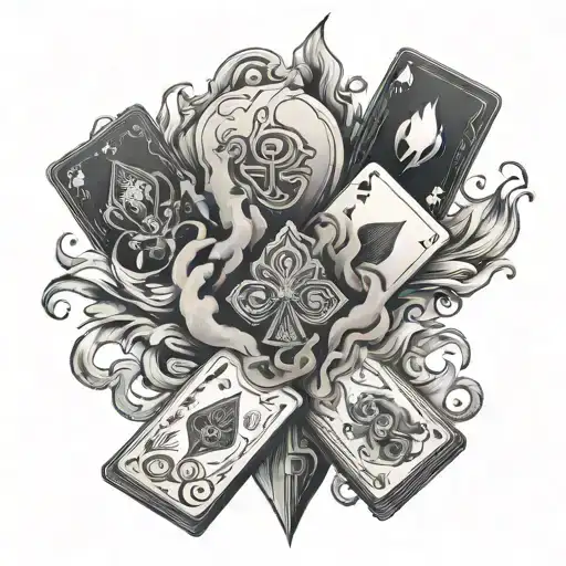 Cards And Smoke Rising