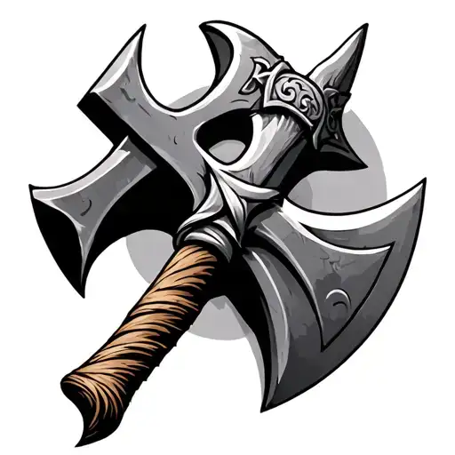 Mop Crosses Pickaxe Viking