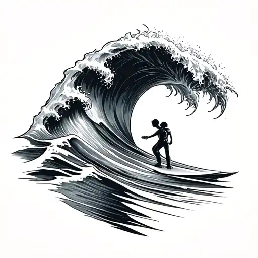 Soulmate And Surfing Wave