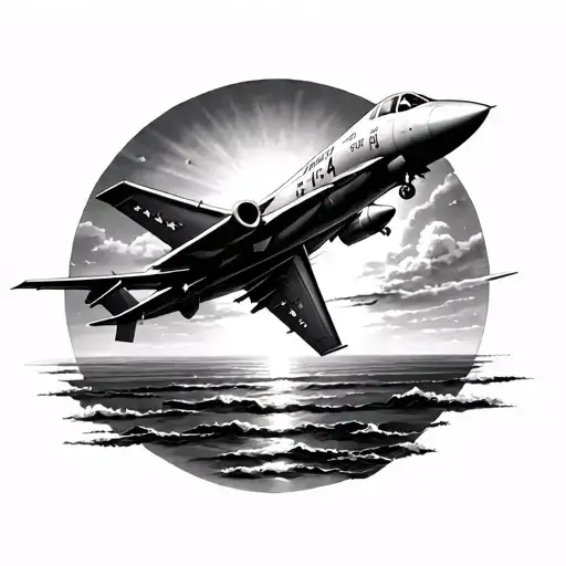 Tu-154 Aircraft Flies Into A Sunset