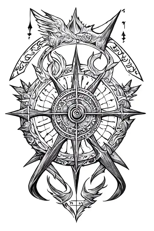 Vegvisir Symbol Incorporated Within His Religion