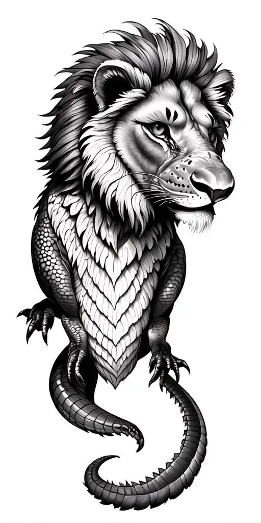 Lion Birds Alligators Nature